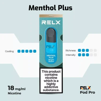 Relx pod pro strawberry 1. 8% Relx pod pro menthol plus 1. 8% now available in abu dhabi online