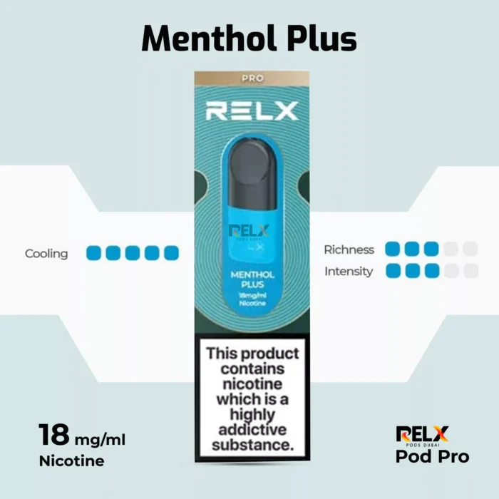 Relx pod pro menthol plus 1. 8%