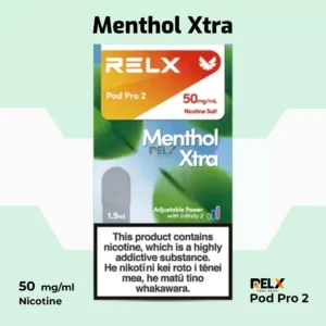 RELX Pod Pro 2 Menthol Xtra vape pod available in Dubai, UAE