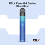 RELX Essential Blue Glow vape device and pods in Dubai