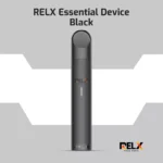 RELX Essential Black vape device and pod flavor available in Dubai UAE