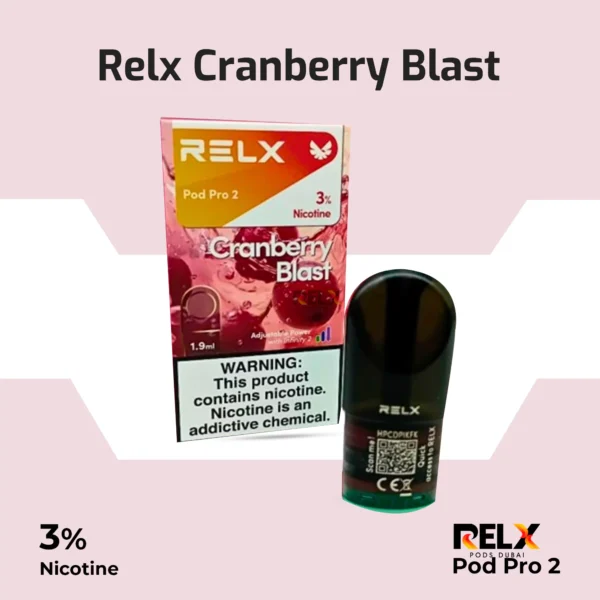 Buy Relx Pod Pro 2 Cranberry Blast 3% in Dubai UAE
