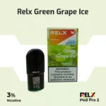 Relx Pod Pro 2 Green Grape Ice Now available in Ajman for Relx device