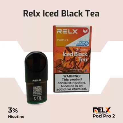 Relx pod pro 2 blue raspberry 3% Relx pod pro 2 iced black tea 3% flavor in dubai