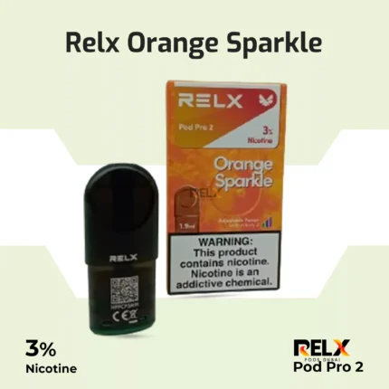 Relx Pod Pro Ginger Tea 3% Relx Pod Pro 2 Orange Sparkle 3% flavor in UAE