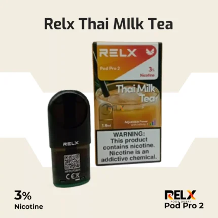 Relx pod pro 2 blue raspberry 3% Relx pod pro 2 thai milk tea 3% flavor dubai