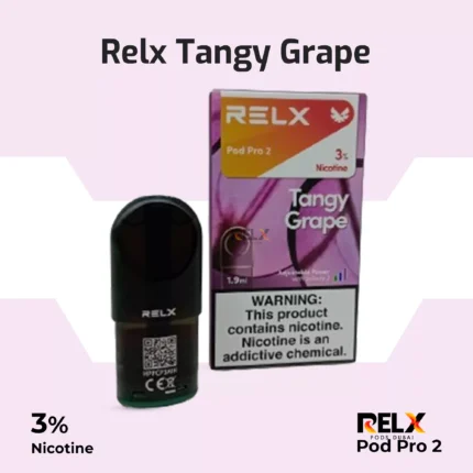 Relx pod pro 2 tangy grape 3% flavor for relx devices
