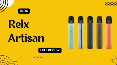 RELX Artisan vaping device with stylish design, USB-C charging, and compatible RELX pods for a smooth vaping experience in UAE