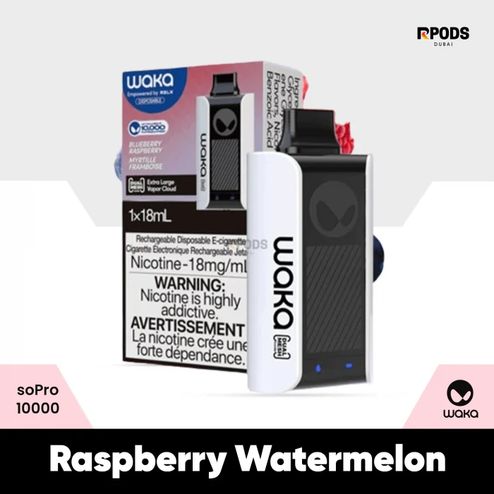 Raspberry watermelon waka sopro 10000 puffs disposable