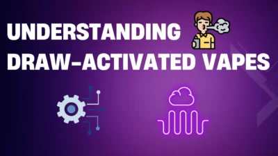 Illustration explaining how draw-activated disposable vapes work for easy and convenient vaping in UAE