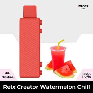 Relx Creator Pods Watermelon Chill 15000 Puffs now avaialble in UAE