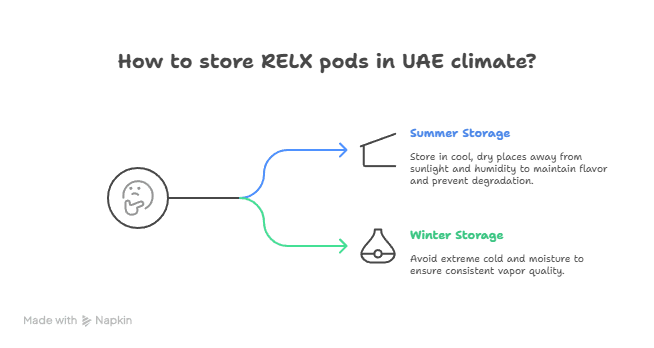 Top RELX Pod Flavors for Winter vs. Summer in UAE How to Store RELX Pods in UAE Climate