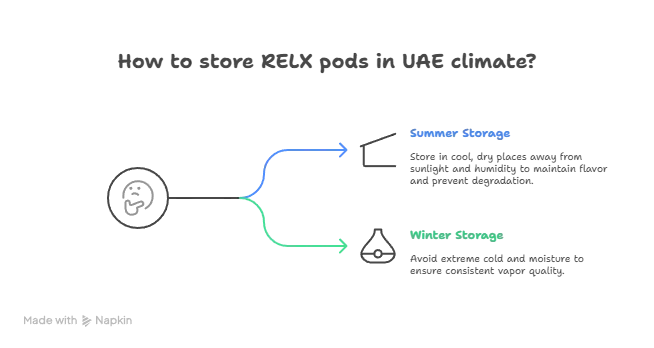 Top relx pod flavors for winter vs. Summer in uae How to store relx pods in uae climate