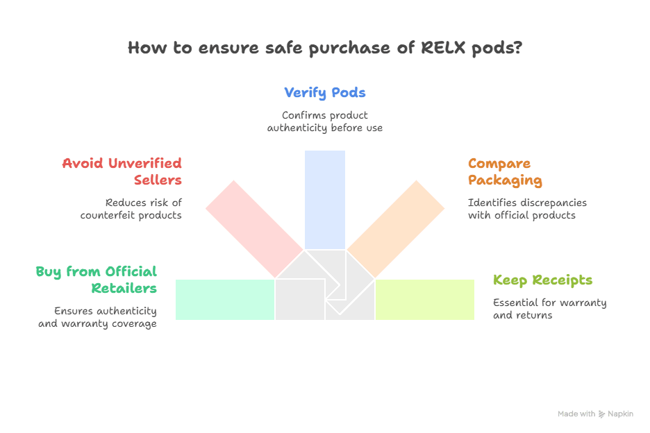 How to Spot Fake RELX Pods in the UAE Tips for Safely Buying RELX Pods visual selection