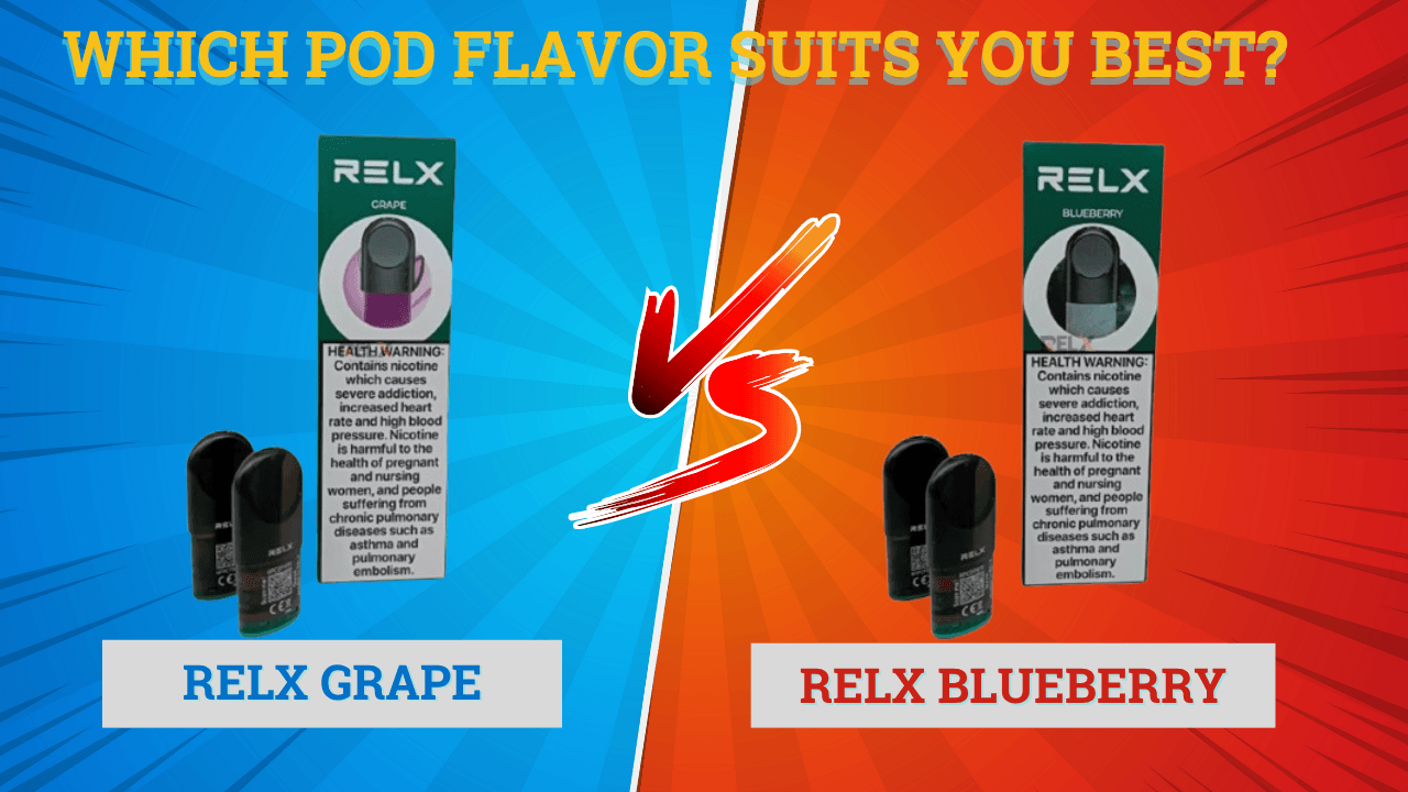 3️⃣ RELX Pod Pro Flavors: Grape vs Blueberry Guide