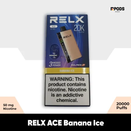Buy RELX ACE Banana Ice 50mg Disposable Vape UAE
