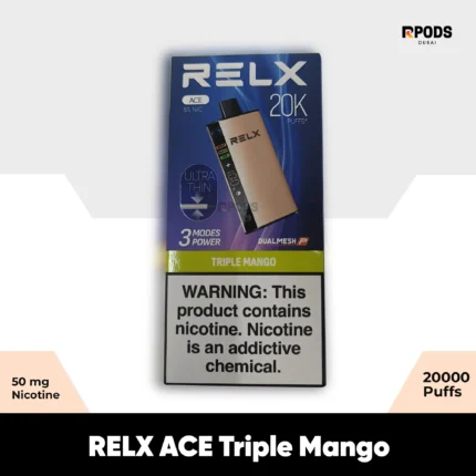 Relx Ace 20000 puffs Triple Mango 50 mg for Rpods