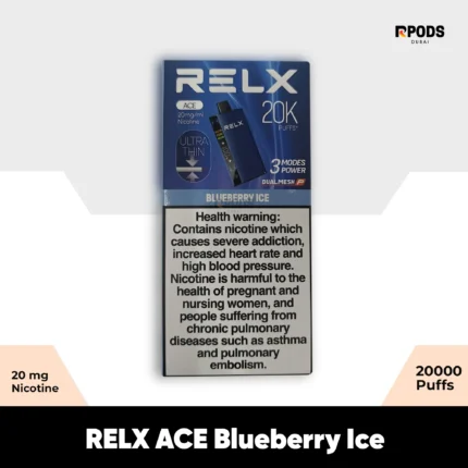 Get RELX ACE Blueberry Ice Premium Long-Last Disposable Vape in UAE
