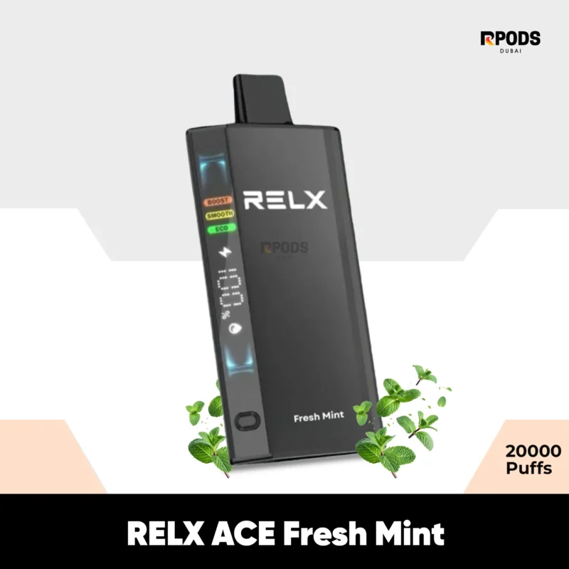 Premium RELX ACE Fresh Mint Disposable vape for Dubai vapers
