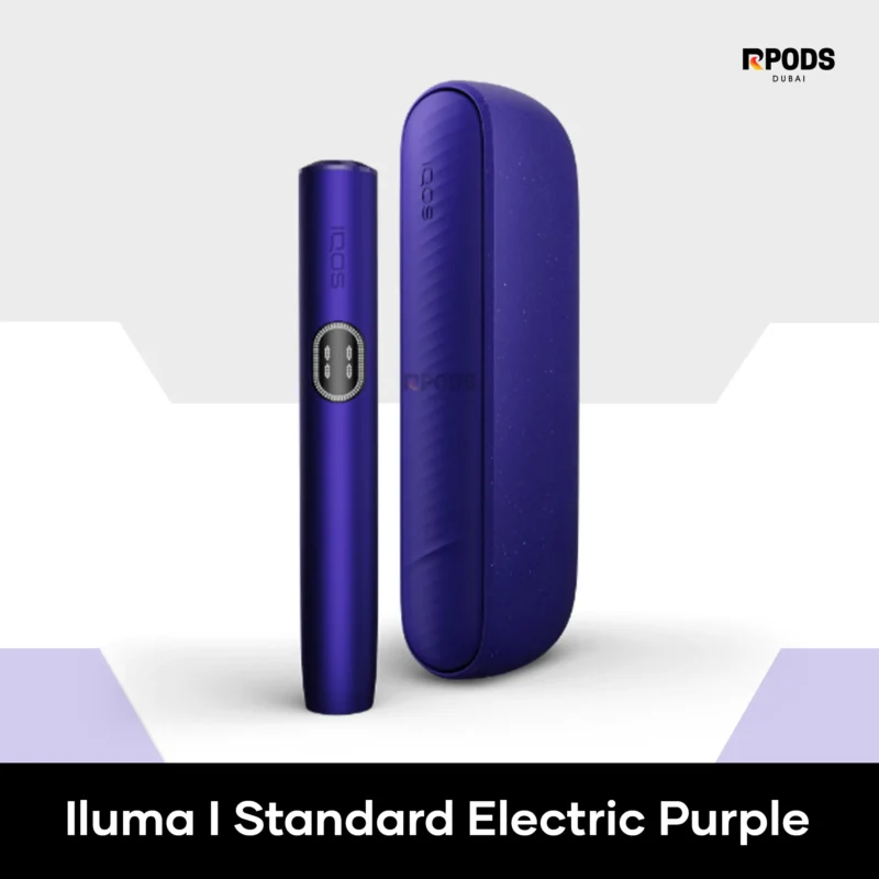 New electric purple in iqos iluma i series: the new must-have purple color in uae Iqos iluma i standard electric purple device with pocket charger and holder