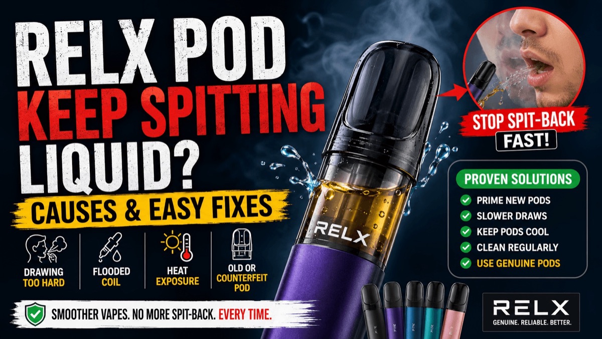 RELX Pod Spitting Liquid Into Your Mouth Here's How to Fix It