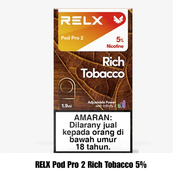 Relx pod pro 2 rich tobacco 5% Relx pod pro 2 rich tobacco prefilled replacement pod packet in dubai