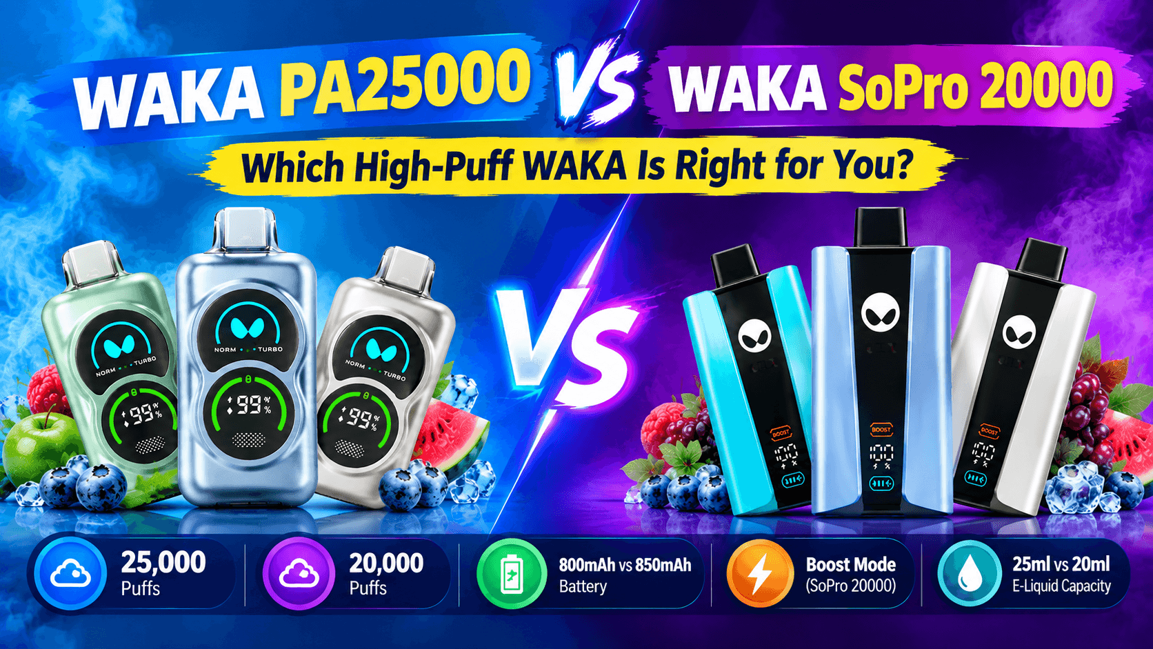 WAKA PA25000 vs SoPro 20000 Which High-Puff WAKA Is Right for You