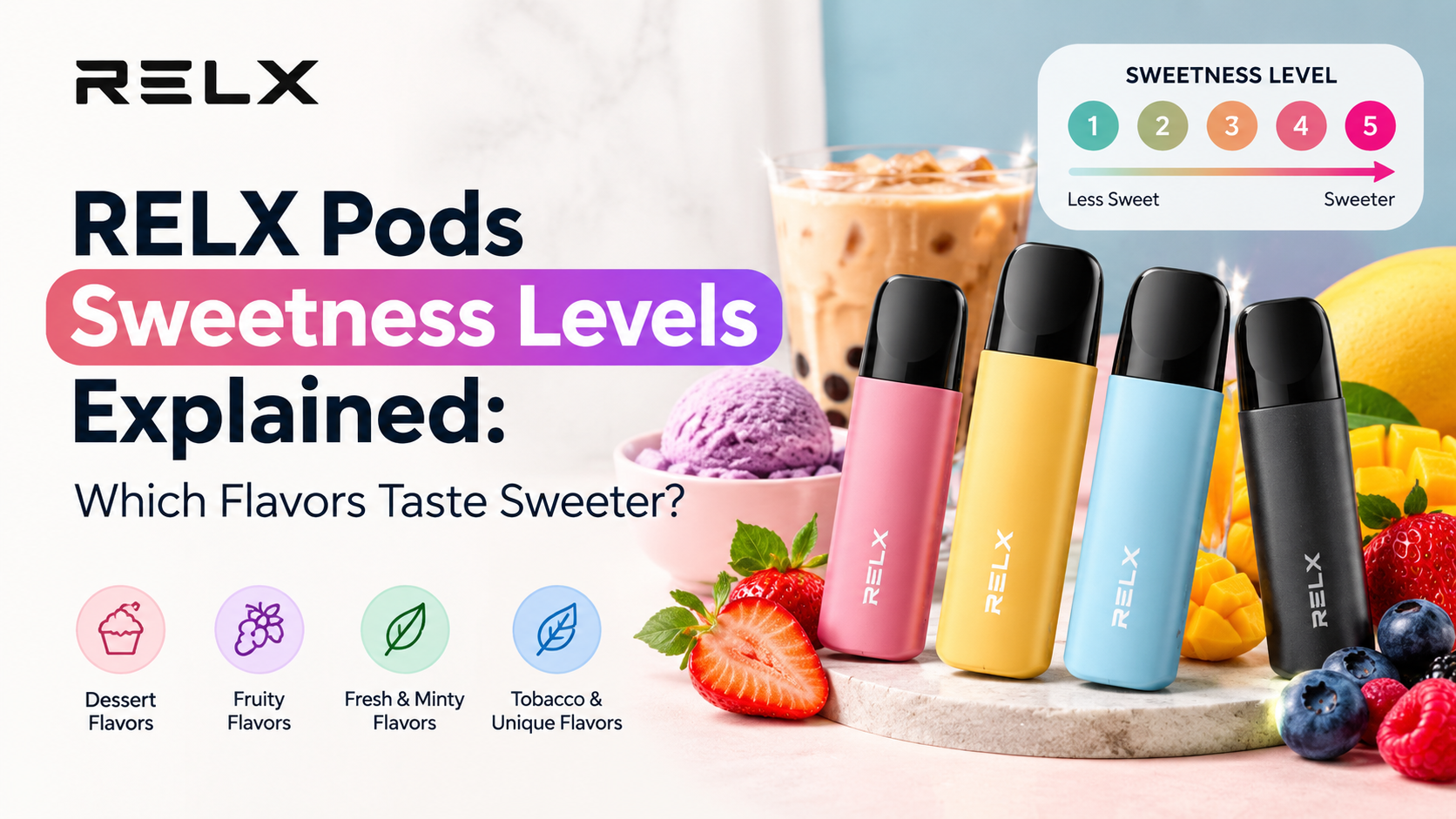 RELX Pods Sweetness Levels Explained Which Flavors Taste Sweeter